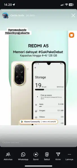 XIAOMI REDMI A5 4/128 NEW GARANSI RESMI
