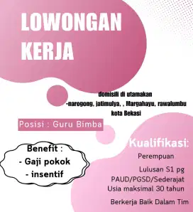 lowongan kerja guru
