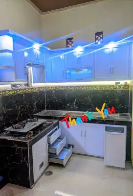 Kitchen set bahan aluminium acp anti rayap anti keropos kuat api