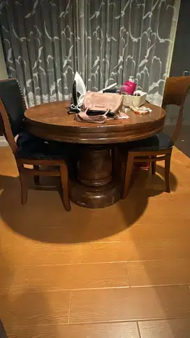 MEJA JATI UTUH BUNDAR