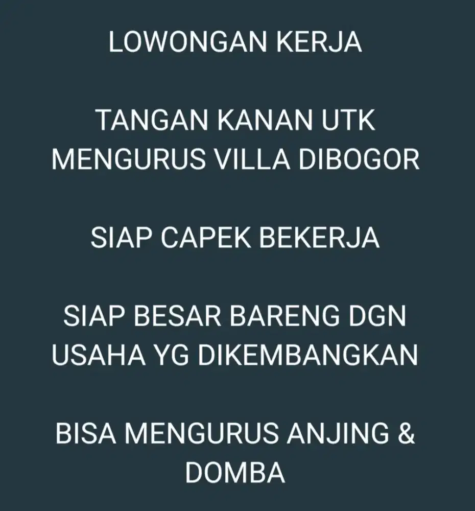 Asisten Peernakan Bogor