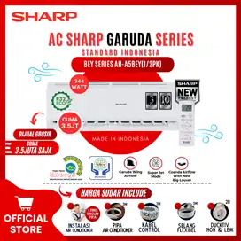 Promo AC Sharp AH-A5BEY 1/2 PK Garuda Series – Lengkap Pasang