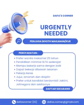 Penjaga Booth Makanan/Kue