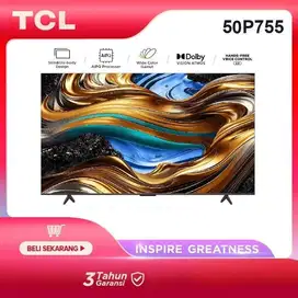 TCL Smart Google TV 50 Inch 50P755 P755 4K UHD Dolby Vision & Atmos
