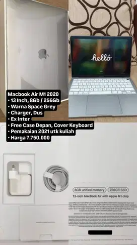 DIJUAL CEPAT !!! Macbook Air M1 2020 (13 Inch)
