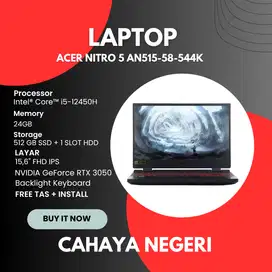 PROMO LAPTOP GAMMING Acer Nitro 5 AN515-58-544K i5 RAM 24GB SSD 512GB