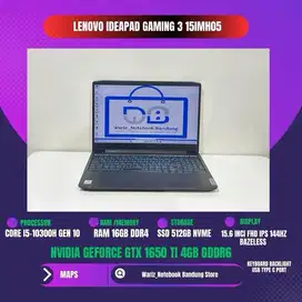 LENOVO IDEAPAD GAMING 3 15ARH05 CORE I5-10300H NVIDIA GTX 1650 Ti 16GB