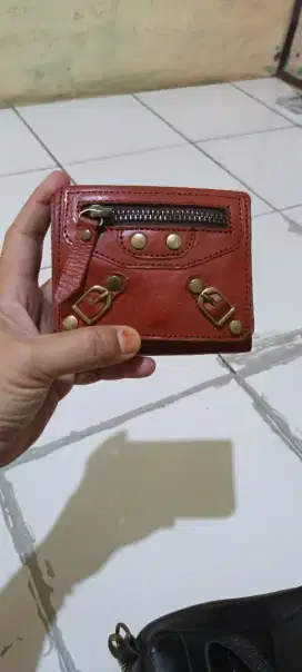 dompet lipat ala Balen kulit asli warna coklat