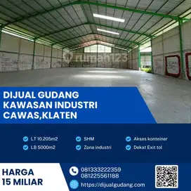Gudang Kartasura 1 Hektar Lebih, Bangunan 5000m², Lebar 80m,
