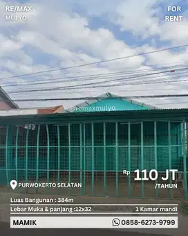 Disewakan Gudang untuk Usaha Area Purwokerto
