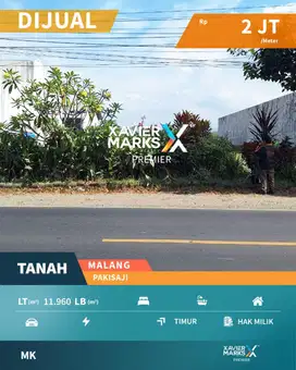 Dijual Tanah Strategis Luas di Poros Jalan Pakisaji Malang