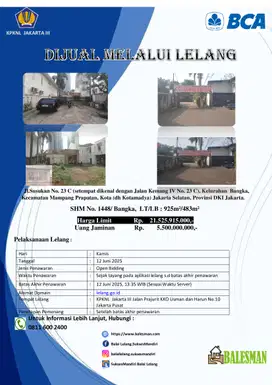 DIJUAL MELALUI LELANG WILAYAH JAKARTA