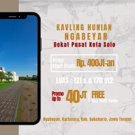 Kavling Hunian Kartasura, Dekat Pusat Kota Solo, SHM