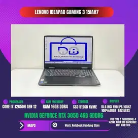 LENOVO IDEAPAD GAMING 3 15ARH7 CORE I7-12650H NVIDIA RTX 3050 RAM 16GB