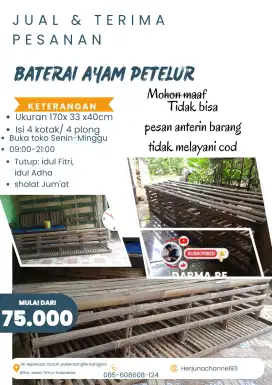 Kandang baterai ayam petelur