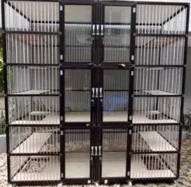 Kandang kucing tingkat alumunium