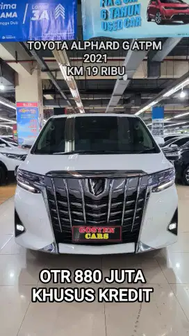 Km 19 ribu TOYOTA ALPHARD 2.5 G ATPM AT 2021 KONDISI ISTIMEWA