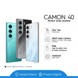 Tecno Camon 40 8/256 & 8/128 gb New Garansi Resmi