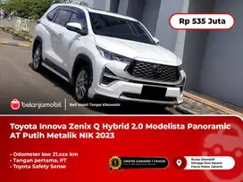 LOW KM Toyota Innova Zenix Q Hybrid 2.0 Modelista AT Putih 2023/2024
