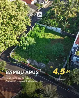 Kavling dalam komplek Palem Kartika, tanah kotak posisi hoek