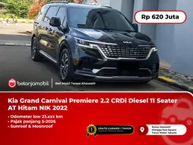 [ LOW KM ] Kia Grand Carnival Premiere 2.2 CRDi AT Hitam 2022/2023