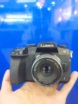 kamera lumix g85+lensa 7artisan 25mm