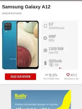jual samsung a12 ram4gb