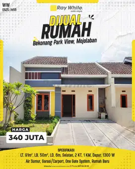 Dijual Rumah Baru Siap Huni Harga Murah Dekat Pasar Bekonang