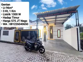 Jual Rumah Baru Siap Pakai Area Gentan Hadap Timur, Dekat Laweyan,Soba