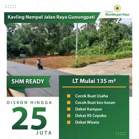 KAVLING TAMAN MUNDINGAN RAYA NEMPEL JALAN RAYA