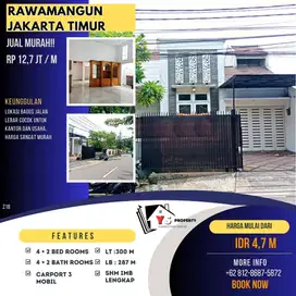 RAWAMANGUN JAKARTA TIMUR RUMAH 1 LT DIJUAL MURAH DI BAWAH PASARAN Z18