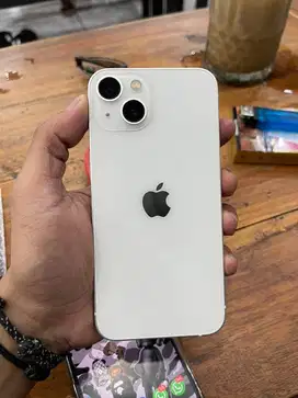 Iphone 13 white 128GB fullset Bh 98% Original All Operator Like New