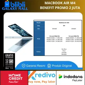 Promo Macbook Air m4 2025 Free 1x Cicilan