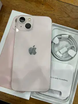 Iphone 13 Pink 128GB fullset Bh 98% Original All Operator Like New