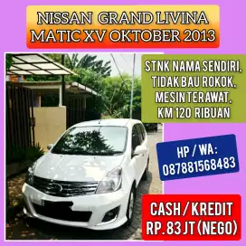 NISSAN GRAND LIVINA XV AT 2013, KM SEDIKIT & STNK NAMA SENDIRI