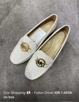 SEPATU MICHAEL KORS FULTON DRIVER BROKEN WHITE