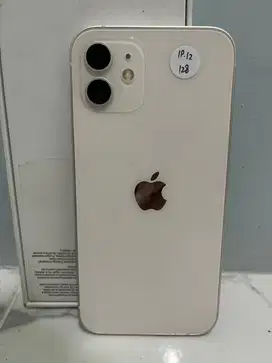 Iphone 12 White 128GB fullset Bh 92% Original All Operator Like New