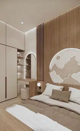 interior desain kitchen set kamar set wardrobe lemari backdrop tv