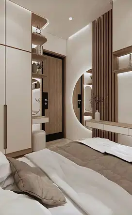 interior desain kitchen set kamar set wardrobe lemari backdrop tv