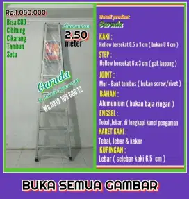 Tangga lipat almunium 2.5 mtr.