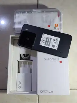 Xiaomi 15 5G 12/512Gb, warna Hitam TAM, 1 bln pk, kondisi 100% Mulus,