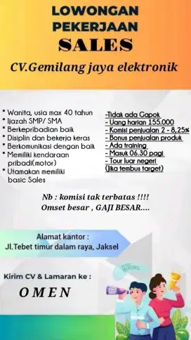 LOKER SALES LAPANGAN
