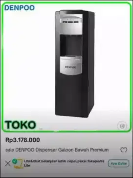 Nego Galon Bawah Water Dispenser Air Minum Panas Dingin Denpoo Premium