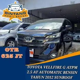 TOYOTA VELLFIRE G ATPM 2.5 AT AUTOMATIC 2500 CC BENSIN TAHUN 2017