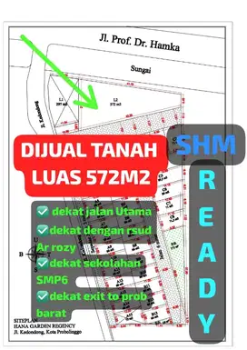 TANAH DEKAT DENGAN JALAN UTAMA