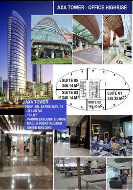 Jual ruang kantor di Axa Tower area kuningan, Jakarta Selatan