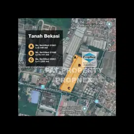 Turun harga dijual lahan + gudang di Kaliabang,Bekasi