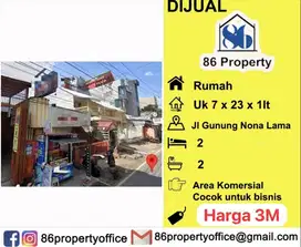 Dijual ruko jalan G,nona baru dekat jln.G. merapi & jalan latimojong