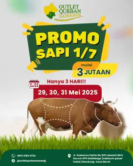 sedia sapi 1/7 outlet qurban sawargi