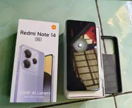 Redmi note 14 5g 8/256 fulset mulus nominus baru 3 minggu